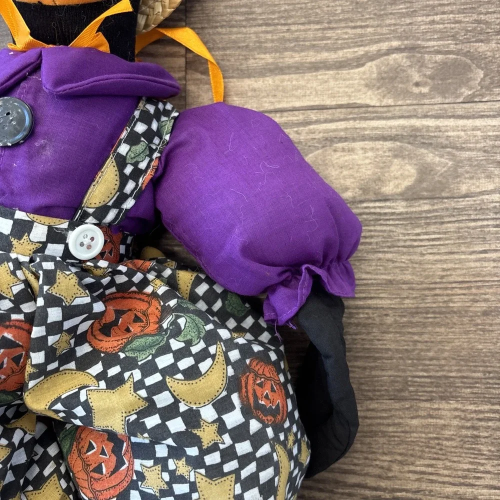 Vintage Black Crow/Duck‎ Halloween Plush With Straw Hat 20'